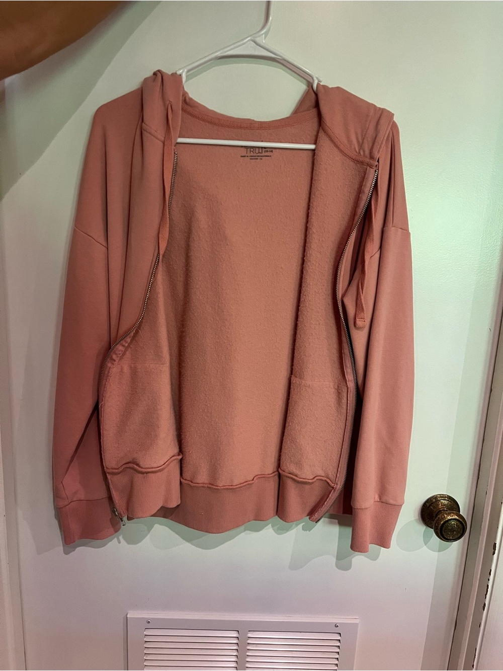 Time and Tru Dusty Rose Full-Zip Hoodie